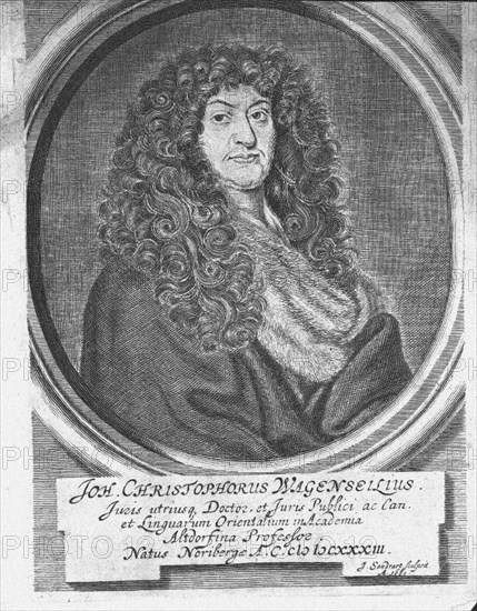 Portrait of Johann Christoph Wagenseil (1633-1705), End of 17th cen.. Artist: Sandrart, Jacob, von (1630-1708)