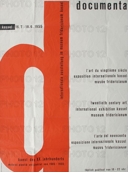 Poster for the First documenta Exhibition in 1955, 1955. Artist: Anonymous