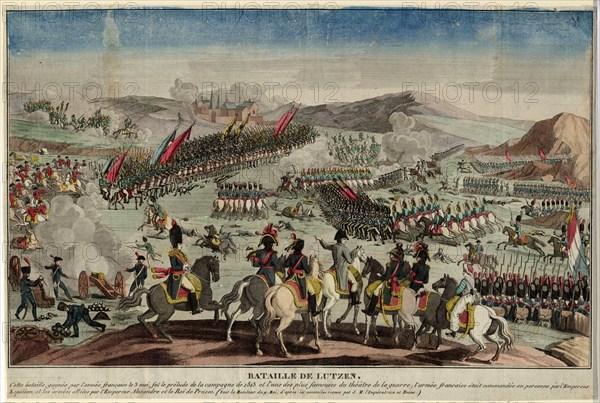 The Battle of Lützen, 1813. Artist: Anonymous