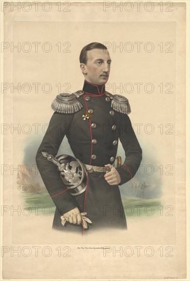 Portrait of Grand Duke Nikolai Nikolayevich of Russia (1831?1891), 1860. Artist: Anonymous