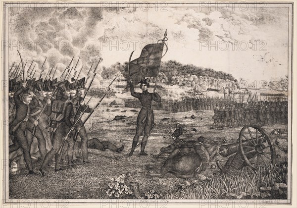 Polish-Russian war scene, 1831, 1831. Artist: Anonymous