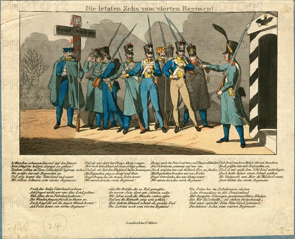 The Last Ten of the 4th Regiment, 1831. Artist: Anonymous