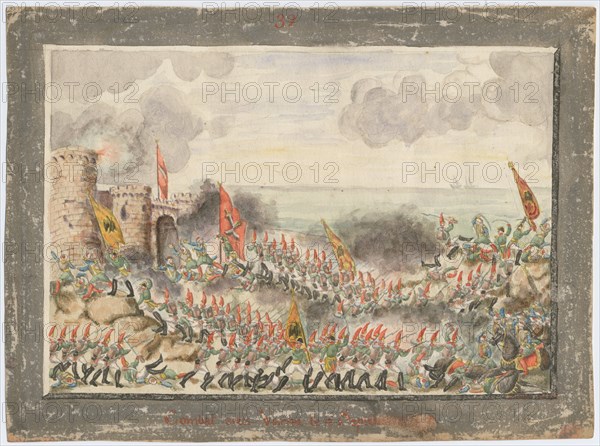 The Siege of Varna on September 1828, 1829. Artist: Anonymous