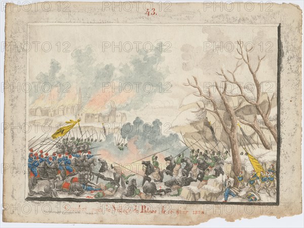 The Battle of Patnos on October 1828, 1829. Artist: Anonymous