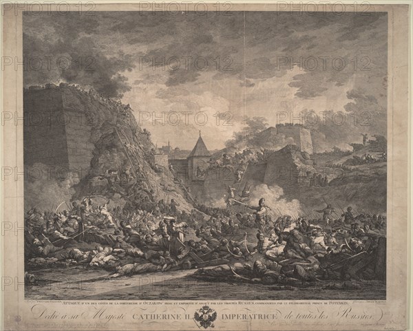 The Siege of the Fortress Ochakov on December 1788, 1792. Artist: Casanova, Francesco Giuseppe (1727-1802)