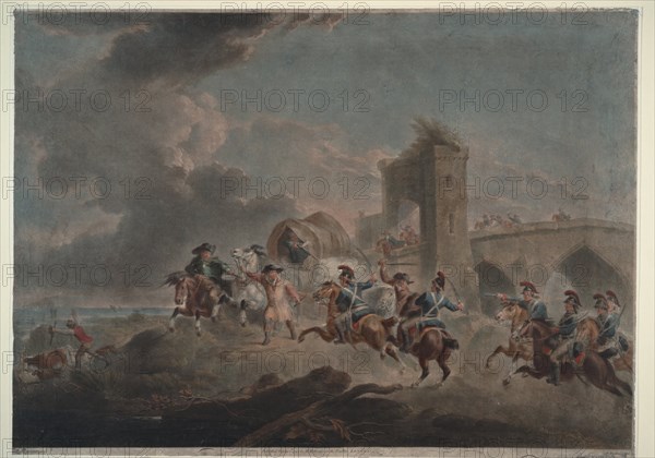 Smugglers attacked, 1795-1798. Artist: Bourgeois, Sir Peter Francis (1756-1811)