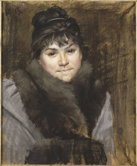 Portrait of Mme X, c. 1883-1884. Artist: Bashkirtseva, Maria Konstantinovna (1860-1884)