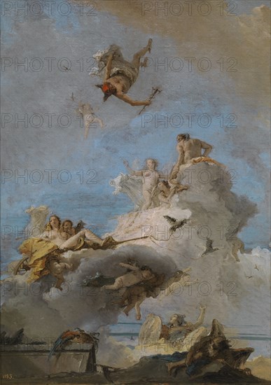 The Triumph of Venus (The Olympus), Between 1762 and 1765. Artist: Tiepolo, Giandomenico (1727-1804)