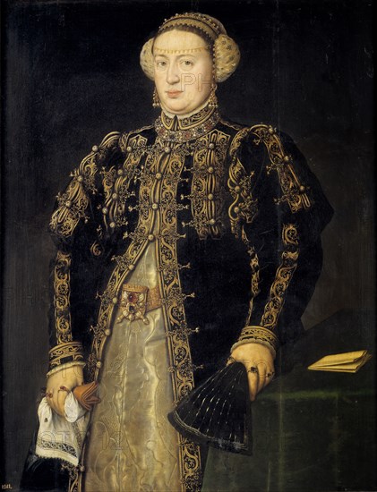 Catherine of Austria (1507-1578), Queen of Portugal, 1552-1553. Artist: Mor, Antonis (Anthonis) (c. 1517-1577)