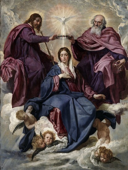 The Coronation of the Virgin, 1635-1636. Artist: Velàzquez, Diego (1599-1660)