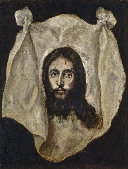 Holy Mandylion (The Vernicle), 1586-1595. Artist: El Greco, Dominico (1541-1614)