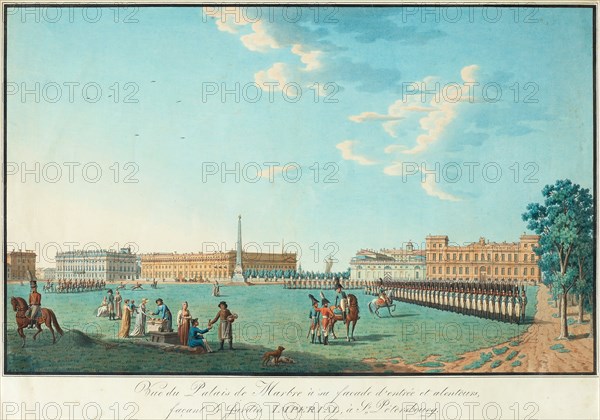 The Marble Palace in Saint Petersburg, c. 1800. Artist: Paterssen, Benjamin (1748-1815)