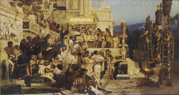 Leading Light of Christianity. Nero?s Torches, 1882. Artist: Siemiradzki, Henryk (1843-1902)