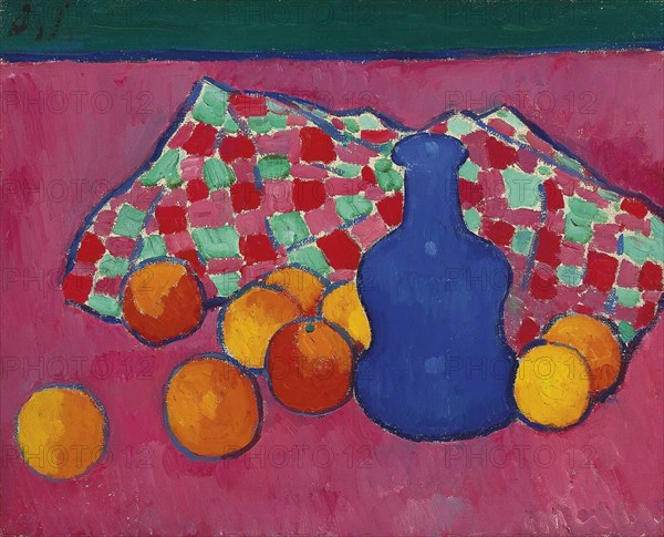 Blue Vase with Oranges, 1908. Artist: Javlensky, Alexei, von (1864-1941)