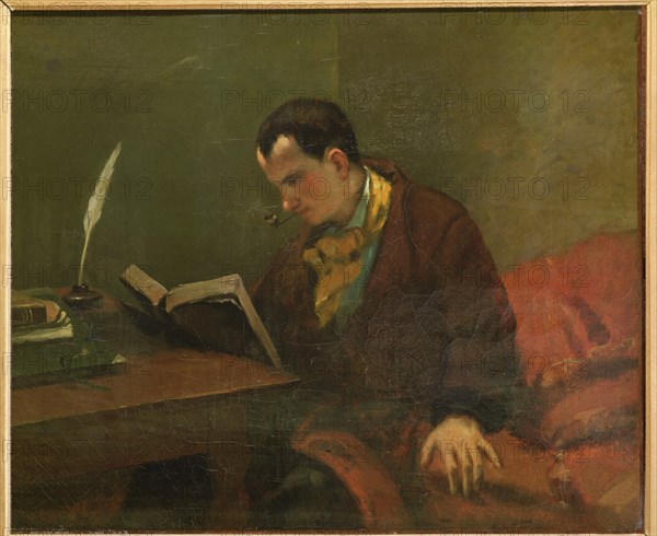 Charles Baudelaire (1821-1867), 1848. Artist: Courbet, Gustave (1819-1877)