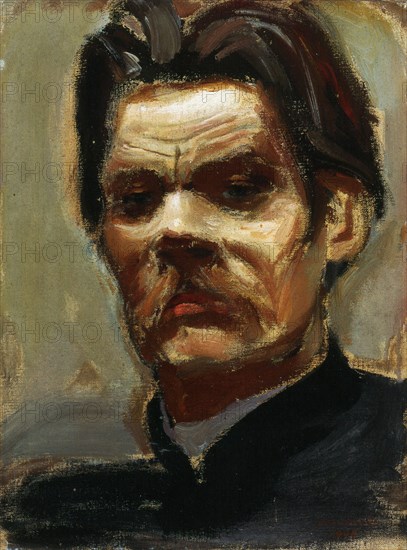 Portrait of the author Maxim Gorky (1868-1939), 1906. Artist: Gallen-Kallela, Akseli (1865-1931)