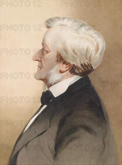 Portrait of the composer Richard Wagner (1813-1883), c. 1913. Artist: Diefenbach, Karl Wilhelm (1851-1913)