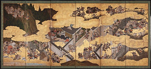 Battle scenes from the Tale of Heike (Heike Monogatari), First third of 17th cen.. Artist: Anonymous