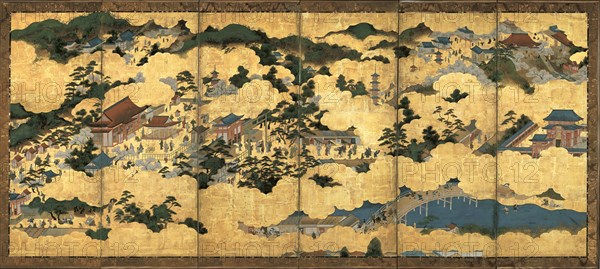Scenes in and around Kyoto, ca 1690. Artist: Anonymous