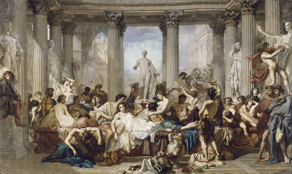Romans during the Decadence, 1847. Artist: Couture, Thomas (1815-1879)