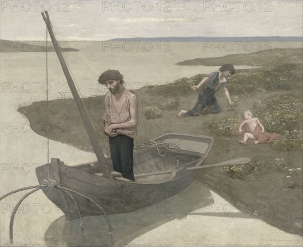 The Poor Fisherman, 1881. Artist: Puvis de Chavannes, Pierre Cécil (1824-1898)