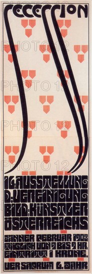 Poster for the Vienna Secession Exhibition, 1903. Artist: Roller, Alfred (1864-1935)