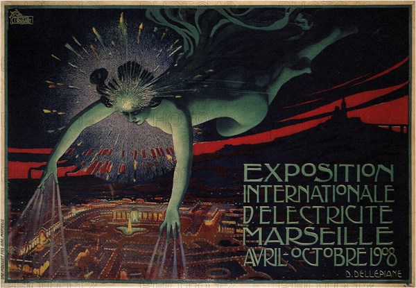 International Exposition of Electricity, Marseille, 1908. Artist: Dellepiane, David (1866-1932)