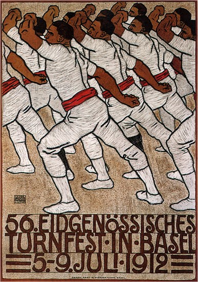 56th Federal Gymnastics Festival in Basel, 1912. Artist: Renggli, Eduard, the Younger (1882-1939)