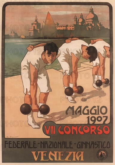 VII Federal Gymnastics Competition, 1907. Artist: Carpanetto, Giovanni Battista (1863-1928)