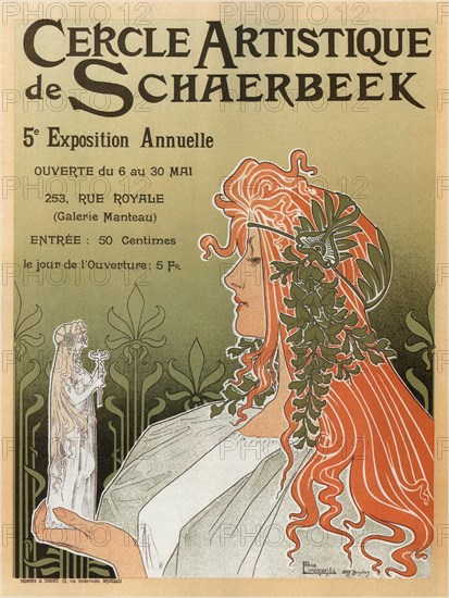 Artistic Club of Schaerbeek, 5th annual show, 1897. Artist: Privat-Livemont, Henri (1861?1936)