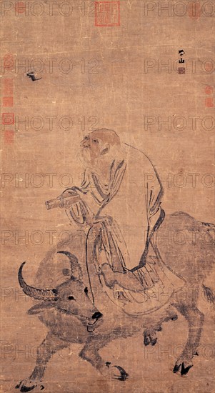 Laozi Riding an Ox, Between 1368 and 1644. Artist: Zhang Lu (1464-1538)