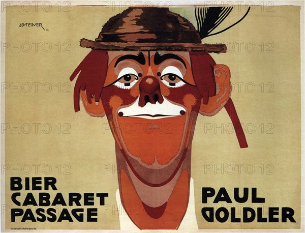 Bier Cabaret Passage. Paul Goldler, 1914. Artist: Steiner, Jo (1877-1935)