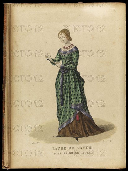 Laura de Noves (1310-1348), Late 18th cent.. Artist: Gatine, Georges Jacques (1773-1831)