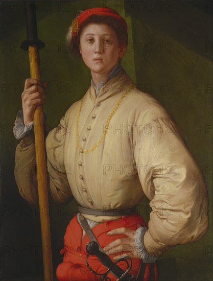 Portrait of a Halberdier (Francesco Guardi?), 1528-1530. Artist: Pontormo (1494-1557)