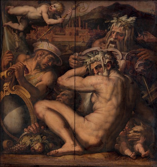 Allegory of Borgo San Sepolcro and Anghiari, 1563-1565. Artist: Vasari, Giorgio (1511-1574)