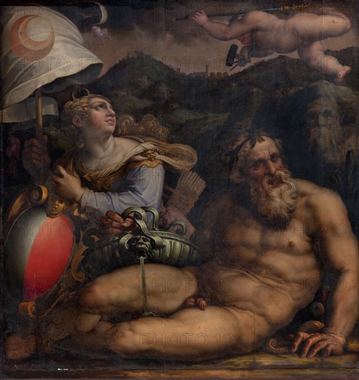 Allegory of Fiesole, 1563-1565. Artist: Vasari, Giorgio (1511-1574)