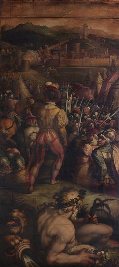 Capture of Vicopisano, 1563-1565. Artist: Vasari, Giorgio (1511-1574)