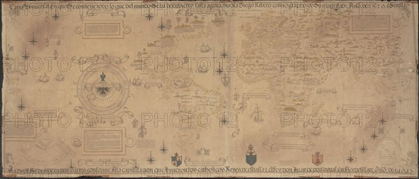 World Map (Propoganda), 1529. Artist: Ribeiro, Diogo (?-1533)