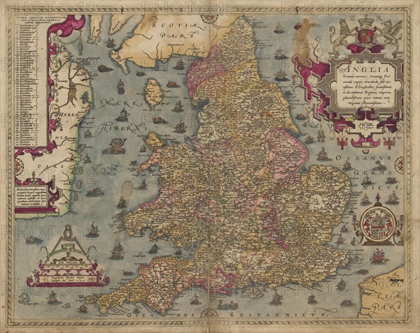 Anglia: England and Wales, 1579. Artist: Saxton, Christopher (ca 1540-ca 1610)