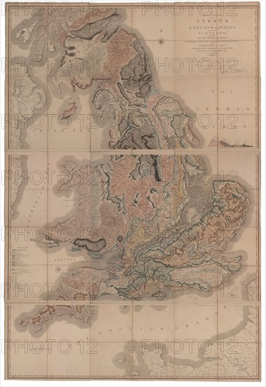 Delineation of the Strata of England and Wales with a Part of Scotland (The first geological map of Artist: Smith, William (1769-1839)