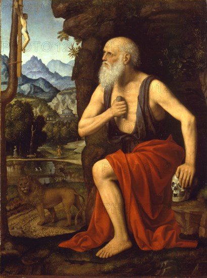 Saint Jerome, c. 1525. Artist: Luini, Bernardino (ca. 1480-1532)