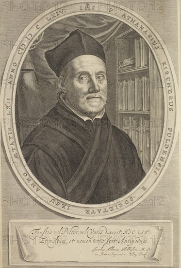 Portrait of Athanasius Kircher (1602-1680), 1664. Artist: Bloemaert, Cornelis Abrahamsz., II (1603-1692)