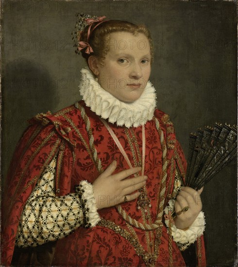 Portrait of a Young Woman, 1560-1578. Artist: Moroni, Giovan Battista (1520/25-1578)