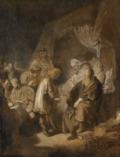 Joseph relating his dreams to his parents and brothers, 1633. Artist: Rembrandt van Rhijn (1606-1669)