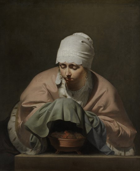 Young Woman Warming her Hands, 1646. Artist: Everdingen, Caesar Boëtius van (1616-1678)