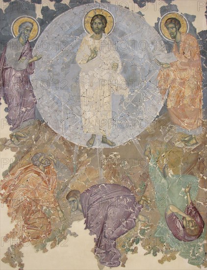 The Transfiguration of Jesus, ca 1380. Artist: Ancient Russian frescos