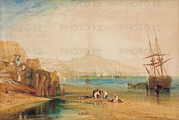 Scarborough, morning, boys catching crabs, c. 1810. Artist: Turner, Joseph Mallord William (1775-1851)