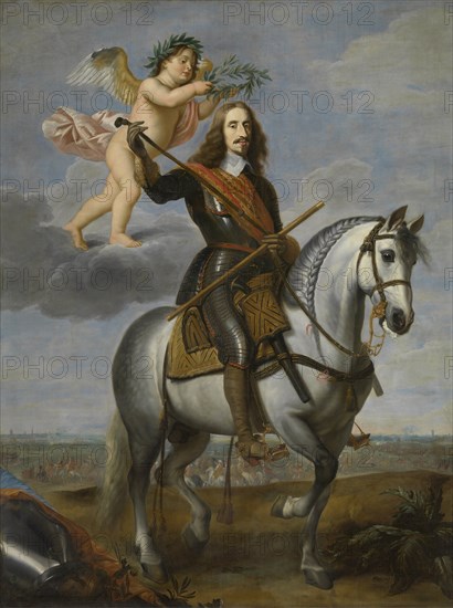 Equestrian portrait of Archduke Leopold Wilhelm of Austria (1614-1662), First Half of 17th cen.. Artist: Hoecke, Jan van den (1611-1651)