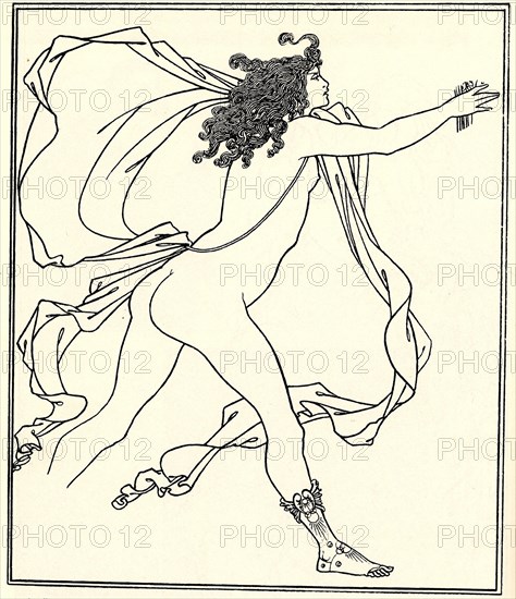 Apollo pursuing Daphne, 1896. Artist: Beardsley, Aubrey (1872?1898)