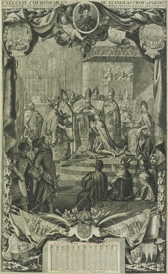 Coronation of Stanislaw I Leszczynski in 1705, 1706. Artist: Anonymous